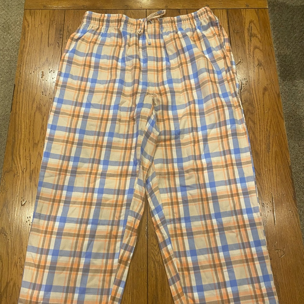 MENS LANDS END COTTON PAJAMA PANTS LARGE